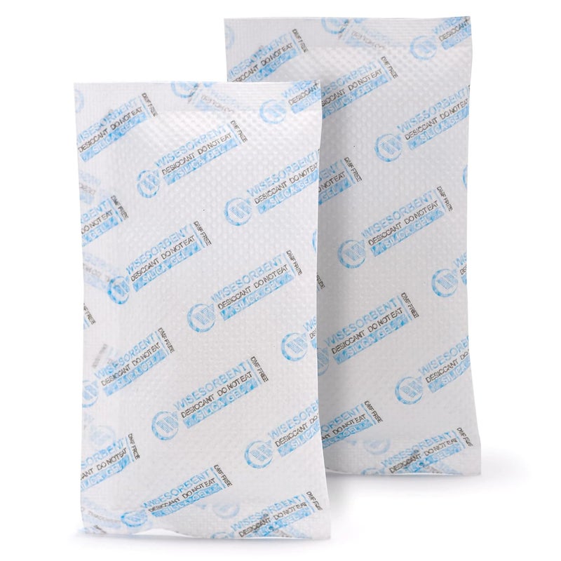 Wisesorb Silica Gel Packets, 20 Gram 5 Packs Dessicant Packets for Storage, Pure and Safe Silica Gel Desiccant Packs, Humidity Packs - Image 1